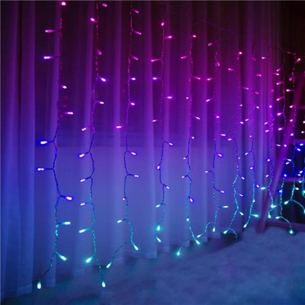 Plug in Curtain Lights for Bedroom with 8 Flash Modes Girls Room Decor Ombre